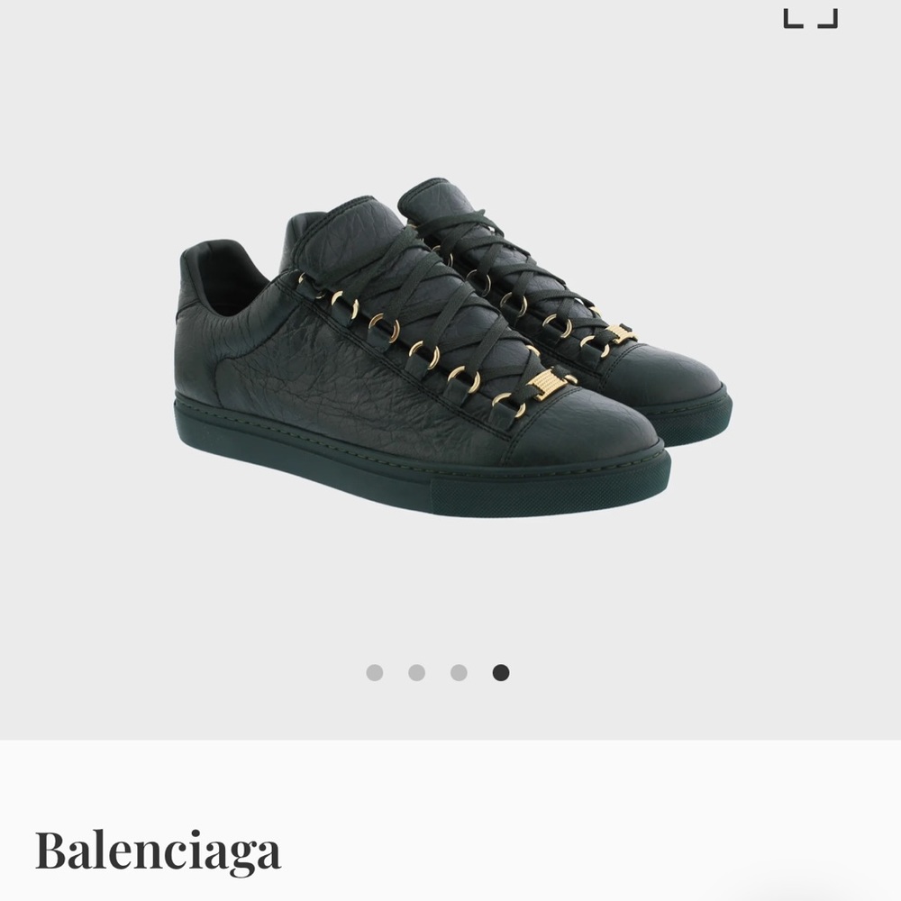 Balenciaga Women’s Arena Sneakers in Black and Gold